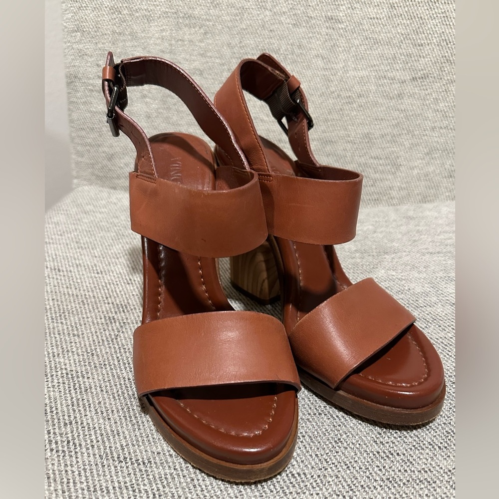 Vince leather block sandal